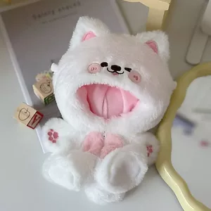 Samoyed Quần Áo Cho Bé 20CM Jumpsuit Động Vật Nhỏ Dễ Thương Hoạt Hình Búp Bê Sang Trọng Động Vật Jumpsuit Phụ Kiện 6.10