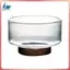 Bát trái cây thủy tinh Đồ ăn nhẹ Hạt bỏng ngô Bát bảo quản Đế gỗ S