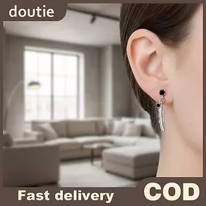Doutie Hợp Kim Đơn Giản Bông Tai Cánh Dài Bông Tai Tính Khí Trang Sức Nữ Quà Tặng Thời Trang Phụ Kiện Cho Ngày Lễ Sự Kiện VN