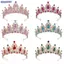 Bluelover Sang Trọng Pha Lê Thanh Lịch Công Chúa Vương Miện Phụ Kiện Tóc Tiara Cho Nữ Đảng Kim Cương Giả Cưới Cô Dâu Vương Miện Đầu Mới Trang Sức