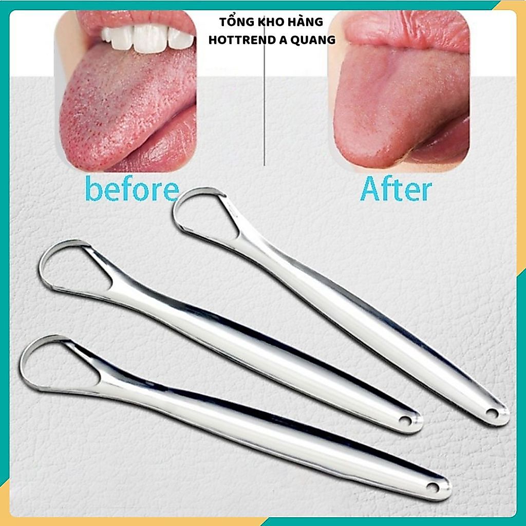 (COMBO 5) CẠO LƯỠI INOX CAO CẤP - Làm Sạch Lưỡi Hiệu Quả, Hỗ Trợ Chăm Sóc Răng Miệng