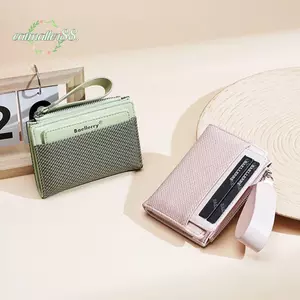 Ví dây kéo CATMALLER88, Ví đựng tiền bằng da PU gấp đôi, Túi đựng thẻ ngắn thời trang Túi đựng thẻ tín dụng nhiều khe dành cho nữ