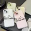 Ốp lưng mèo ngủ vẽ tay thư giãn phù hợp iPhone17promax 16/15plus nhẹ nhàng 14/13/12