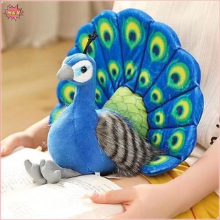 N & X Mô Phỏng Con Công Đẹp Sang Trọng Xanh Dương Con Công Lan Đuôi Rộng Mềm Thú Nhồi Bông Quà Tặng Sinh Nhật Trẻ Em.