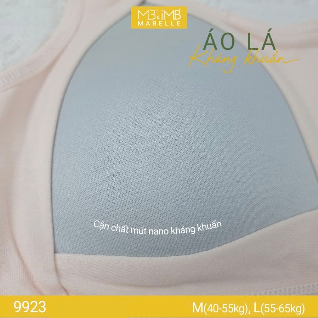 Áo lá học sinh cotton MB 9923 mút mỏng, lưng lưới, không gọng, co giãn 4 chiều, mềm mại