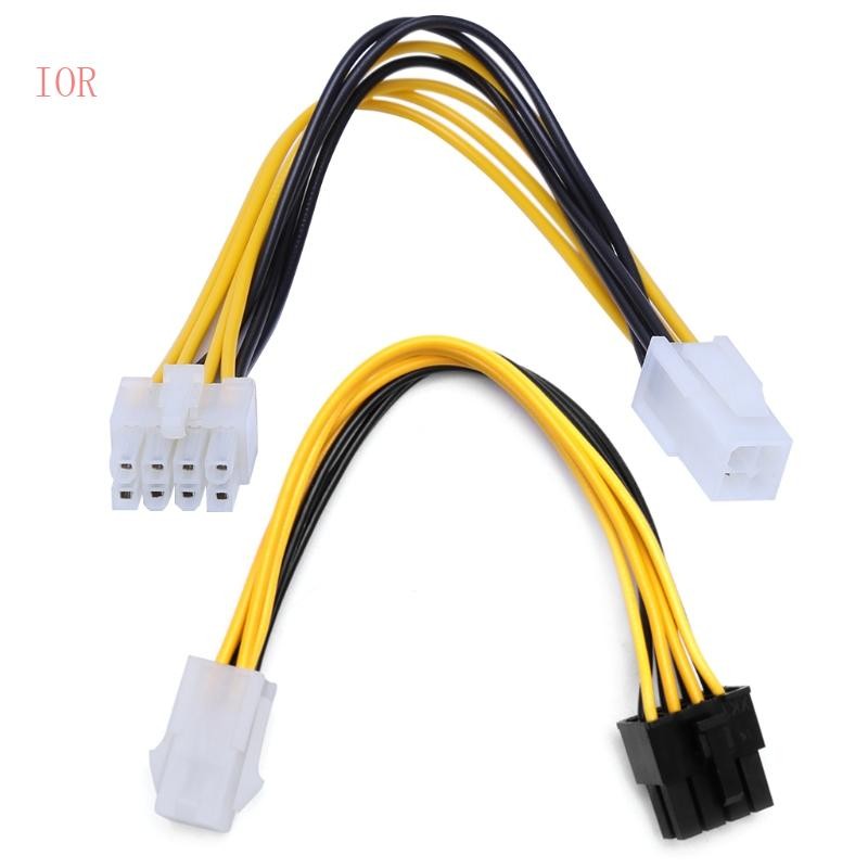 IOR ATX 4 chân sang 8 chân PC CPU Bộ chuyển đổi nguồn điện Cáp chuyển đổi 20cm 7 87in