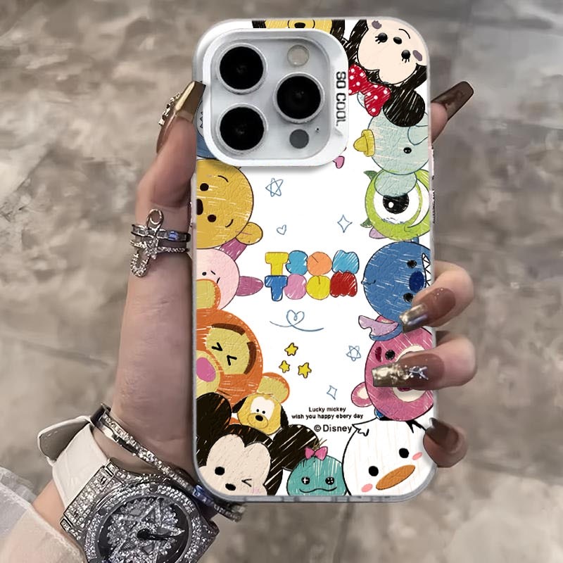 Ốp Lưng iPhone Hình Những Người Bạn Mickey Đáng Yêu - Tương Thích 16/15/14/13/12/11 Pro Max, XS Max, X