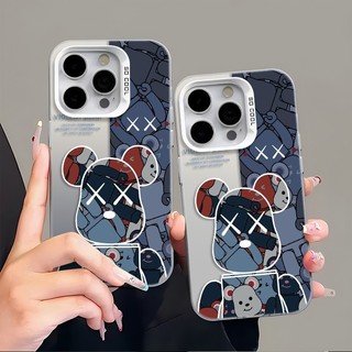 Ốp Lưng iPhone Hình Gấu Bạo Lực Xanh Chất Ngầu - Tương Thích 16/15/14/13/12/11 Pro Max, XS Max, X
