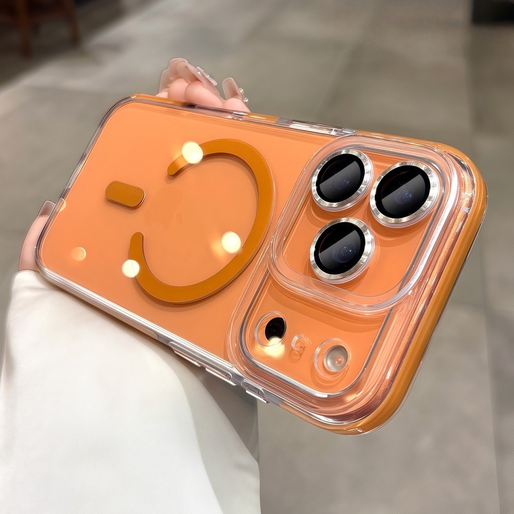 Ốp điện thoại từ tính trong suốt hai tông màu cho iPhone Air 17 pro max 16 13 14 15 pro max 15 16 plus Bảo vệ ống kính chống rơi Vỏ cứng bảo vệ điện thoại