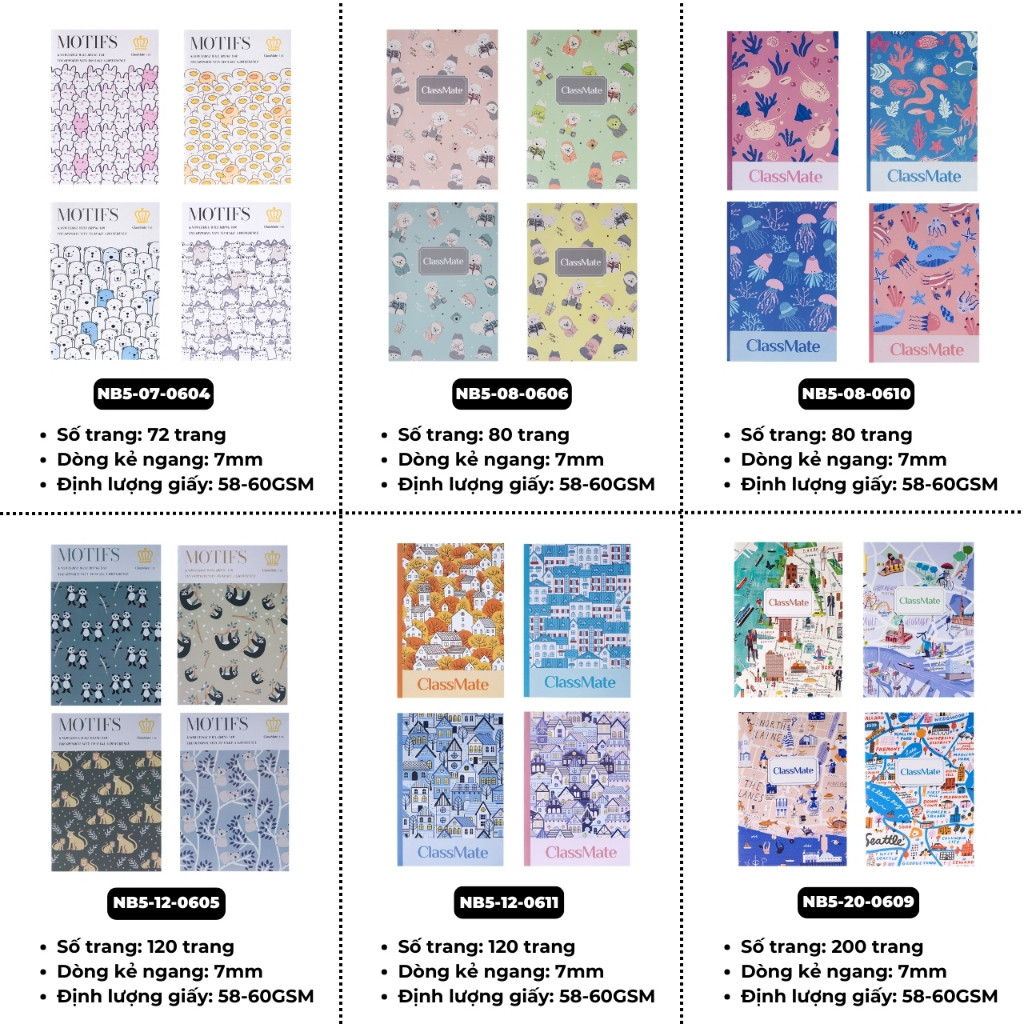 Vở Kẻ Ngang B5  Tập Vở Kẻ Ngang Quyển Vở Viết Van Gogh 72/80/120/200Trang Pattern Bìa Chống Nước Giấy Mịn -AT