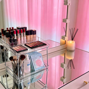Kệ Xếp Đa Năng 2 Tầng Acrylic - Để Bếp, Phòng Tắm, Đồ Makeup | Kệ Gấp Gọn Tiết Kiệm Không Gian