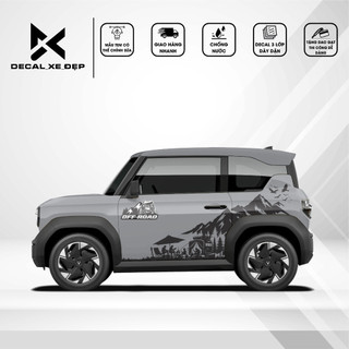 Tem dán xe VF3 - Decal Sticker Vf3 - Decal Dán Xe - Vf3 Camping