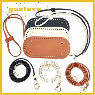 GUSTAVA 3 Cái / bộ Đáy Túi Dài, Đáy Thủ Công DIY Cho Túi Dệt Kim, Túi Móc Da PU Thời Trang Dây Rút Túi Khóa Chữ D