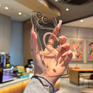 [JLK] Ốp từ tính siêu mỏng bằng nhựa cứng trong suốt sang trọng cho iPhone 17 Air 16E 16 15 14 Plus 13 12 11 Pro Max Vỏ bảo vệ Camera
