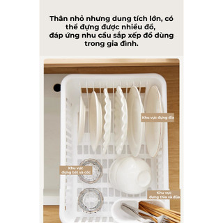Kệ Ráo Nước Gấp Gọn Buna Thông Minh Bằng Nhựa PP, Thiết Kế Nhỏ Gọn.