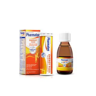 Bộ 1 Siro Pharmaton Kiddi 100ml giúp xương chắc khỏe + 1 Thực phẩm bảo vệ sức khỏe Pharmaton Energy Fizzi