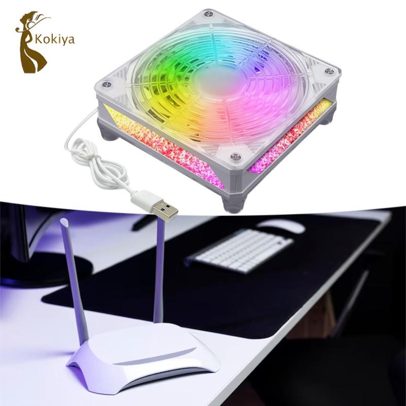 Kokiya USB Quạt tản nhiệt Quạt máy tính 5V Dễ dàng lắp đặt Máy tính làm mát 12cm yên tĩnh cho bồn rửa CPU Tản nhiệt PC Khung gầm