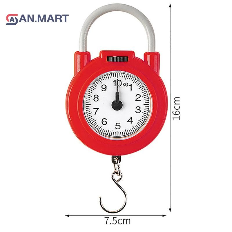 Bigdealssuper 10kg Cân cơ khí di động Hành lý cá Cân nhà bếp Kỹ thuật số có độ chính xác cao Cân lò xo siêu