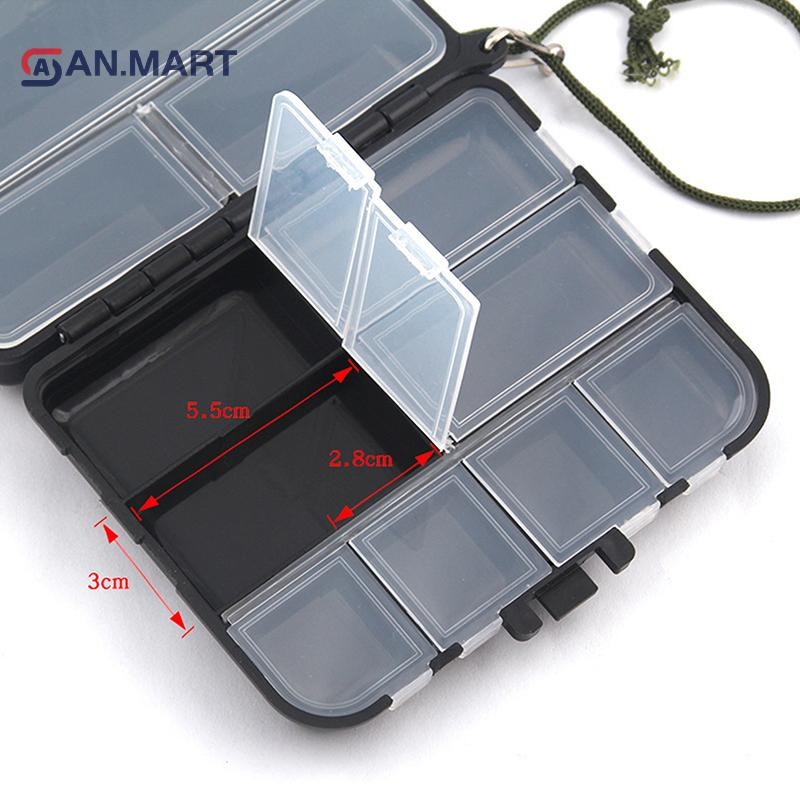 Bigdealssuper Hộp đựng dụng cụ câu cá hai lớp có thể tháo rời Hộp đựng mồi, 60-100 vật phẩm siêu
