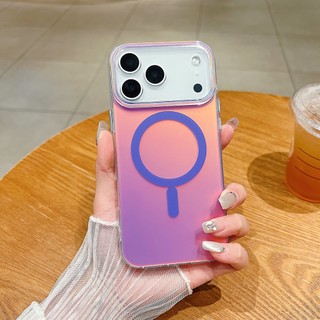 Ốp điện thoại từ tính siêu mạnh đầy màu sắc Aurora cho iphone 17promax 17 17 air 16 15 14 13 12 Pro Max Plus Vỏ điện thoại Phụ kiện Vỏ bảo vệ chống sốc