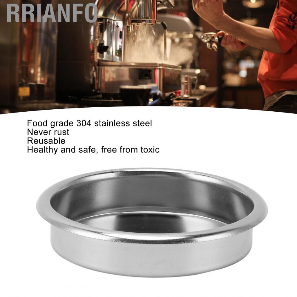 Rrianfo Rrianfo Thép không gỉ Backflush Bộ lọc mù 58mm Chèn các phụ kiện máy pha cà phê kim loại trống