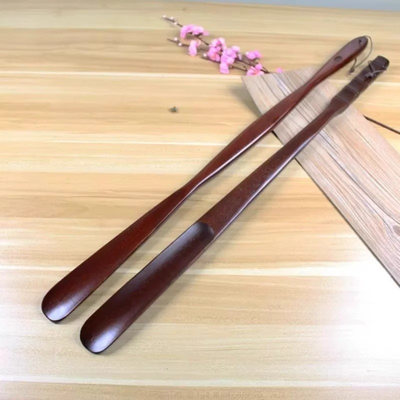Gỗ Chắc Chắn Shoehorn Tay Cầm Dài Hộ Gia Đình Phụ Nữ Mang Thai Mang Giày Kéo Dài Dép Người Cao Tuổi Không Uốn Cong Trên Giày Nâng 10.2 8GZG