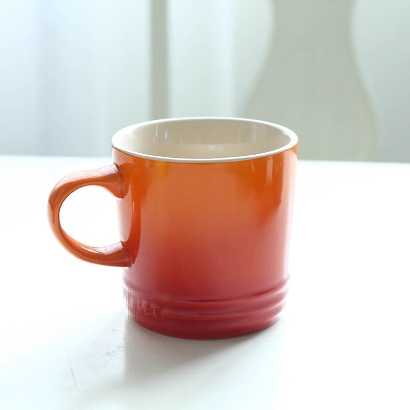 Màu Mát le creuset Hộ Gia Đình Cốc Gốm Chuyển Màu Cầu Vồng Cốc Nước Bộ Sáu Màu Hộp Quà Tặng AS0X