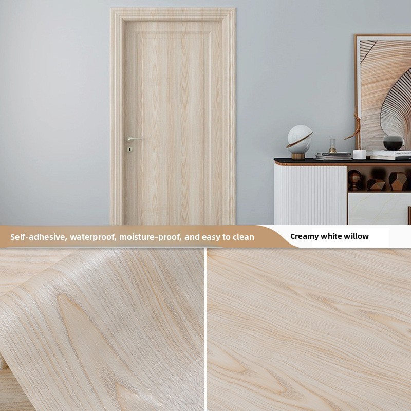 Nhật Ký Dán Tường Tự Dính Giấy Dán Tường Nội Thất Tân Trang Dán Tủ Quần Áo Cửa Hạt Gỗ Phim Boeing