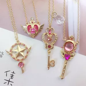 Cô Gái Mềm Mại Nhật Bản Cô Gái Đẹp Series Sakura Biến Hình Vòng Cổ Phong Cách Ngọt Ngào Full Kim Cương Đá Quý Ngôi Sao Mặt Trăng Phù Hợp Với Xương Đòn Dây Xích 6.12