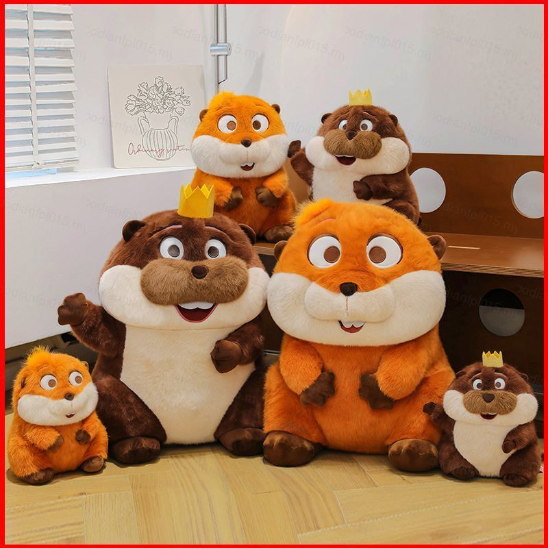 PF Hoppers Mabel King George Plushie Dễ Thương Beaver Cotton Sang Trọng Đồng Hành Búp Bê Gối Mềm