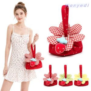 Túi xách hoa WANYEDI, Túi đeo chéo hoa Tulip đa năng Mini, Chấm bi nhẹ dễ thương Túi đeo vai hoa đơn giản Túi Tote đi lại