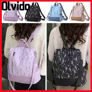 OLVIDO 1 Cái Ba Lô Thường Ngày, Ba Lô Nữ Đa Năng In Hình Ngọt Ngào, Vải Ngoài Trời Túi Đeo Vai Đơn Dung Tích Lớn