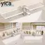 YICA Trên Kệ Bồn Rửa, Kệ Đựng Đồ Phòng Tắm Không Khoan Bằng Thép Carbon, Kệ Đựng Đồ Trang Trí Phòng Tắm Tiết Kiệm Không Gian Cho Nhà Bếp & Phòng Tắm