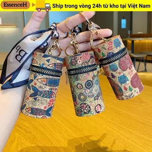 Ví đựng tiền xu in hình ESSENCEH, Túi đựng son môi Mini cầm tay PU, Túi đựng tai nghe sang trọng cổ điển tinh tế đa năng