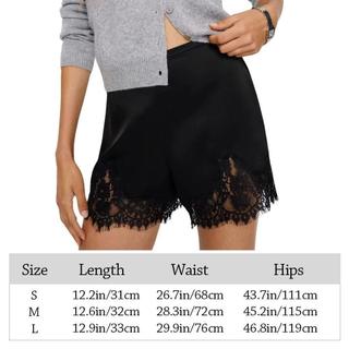 Quần short ngủ ren Satin lụa, phong cách cổ điển Y2K