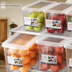 Cheenm 1 Nhựa Trong Suốt Tủ Lạnh Hộp Bảo Quản Nhà Bếp Tủ Lạnh Tổ Chức Cho Rau Củ Quả Trứng Thực Phẩm Gia Đình Tươi Hộp Đựng VN