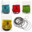 GILL 1 Gói Vòng đệm đồng hồ, Vòng chữ O cao su 0,5 / 0,6 / 0,7 / 0,8mm, Dụng cụ sửa chữa bền bỉ Vòng đệm chữ O chống nước cho thợ đồng hồ
