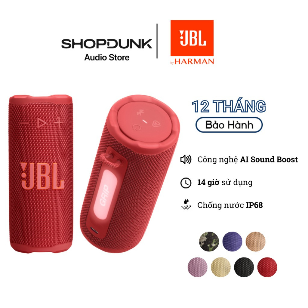 [TẶNG KÈM CỐC JBL] Loa Bluetooth JBL Grip Di Động Kháng Nước Chống Bụi IP68 Pin 14 Giờ Tích Hợp Đèn | Chính Hãng PGI | BigBuy360 - bigbuy360.vn