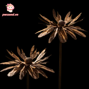 PWSSEND Kim Loại Hoa Cúc Vườn Cổ Phần, Sắt Vintage Trang Trí Hoa, Trang Trí Mộc Mạc Mộc Mạc Trang Trí Cỏ Ngoài Trời