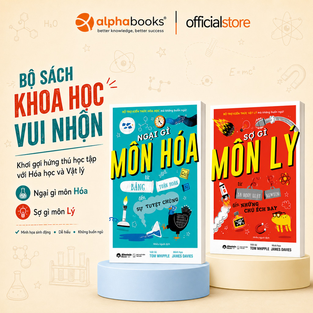 Sách - Lẻ/Combo Bổ Trợ Kiến Thức Lý Hóa Dành Cho Học Sinh Trung Học Cơ Sở: Ngại Gì Môn Hóa + Sợ Gì Môn Lý (Alpha Books)