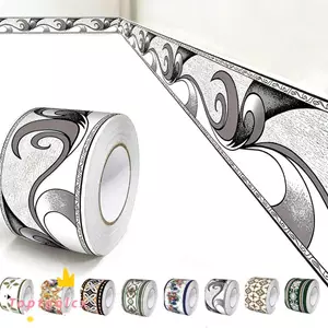 Đế treo tường TOPTOOLCX, Đường ốp tường 10 mét chống va chạm, Nhãn dán tường dày mềm tự dính DIY Home