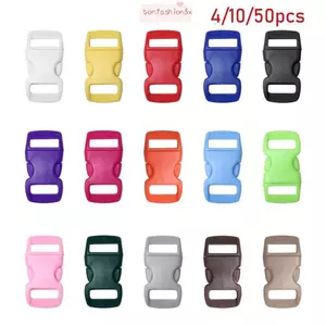 ITRUMPET 4 / 10 / 50 Chiếc Khóa Phát Hành Bên 3 / 8 "10 Mm Cong Paracord Vòng Tay Phụ Kiện Túi Trại Phần
