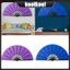 Quạt cầm tay gấp xương đen Kool 10 inch Quạt cầm tay Kung Fu màu trơn để luyện tập võ thuật và biểu diễn sân khấu