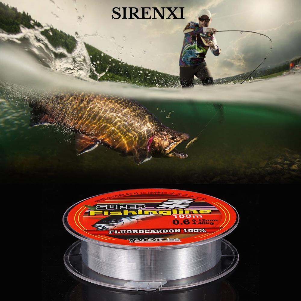 SIRENXI 100m Fluorocarbon Nylon PA 0.8-6LB Dây Đơn Bền