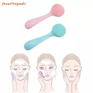 Bàn chải chăm sóc da FAVORITEGOODS, Bàn chải tẩy mụn đầu đen mềm, Tay cầm thoải mái chất lượng cao Bàn chải rửa Massage silicon bền Dụng cụ chăm sóc da