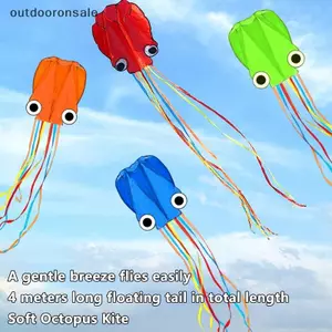 Diều Bạch Tuộc 3D - Bộ 2, Diều Cá Nylon Cho Trẻ Em, Diều Mềm Ngoài Trời FSI