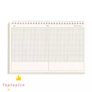 TOPTOOLCX Coil Notebook, Grid / Horizontal Lines Giấy dày B5 Notepad, Thiết kế phân vùng đơn giản Flip-up Notepad Học sinh