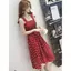 Phiên bản Hàn Quốc Kỳ nghỉ Chấm Bi Đầm Xuân Hè Váy Trung Dài Váy Voan Sang Trọng S