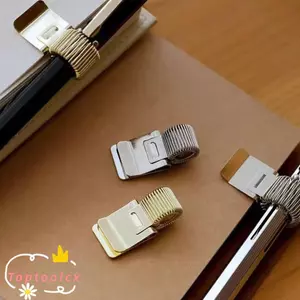 TOPTOOLCX Bút Vòng Giữ, Chống Mất Văn Phòng Phẩm Cố Định Kẹp Bút Lò Xo, Vintage An Toàn Cầm Kim Loại Đa Năng Bút Kim Loại Đồ Dùng Văn Phòng Phẩm