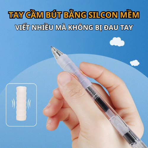 Set 20 bút nước màu đen xanh đỏ gel ngòi 0.5mm ống mực lớn viết nhanh khô nét chữ đẹp